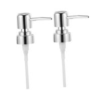 CALLARON 2pcs Press Type Soap Lotion Dispenser Pumps with Tubes Replacement Pump Heads for Bottles with Mouth Diameter Ergonomic Hand Press Compatible with Soap and Lotion Bottles for Home