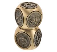 CALLARON 2pcs Retro Metal Dice with Six-sided Square Design for Relaxing Smooth Rotation, Unique Cool Office Gadget for Desk Games and Office Use