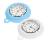CALLARON 2pcs Silicone Nurse Pocket Watch Dials DIY Quartz Material Compact Carry Fresh Color for Staff Accessories