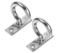 CALLARON 2pcs Stainless Steel Ceiling Hooks with Screws, Heavy Duty Flat Question Mark Shape, Versatile Design for Indoor and Outdoor Use, Suitable for Hanging Hats and Wardrobes