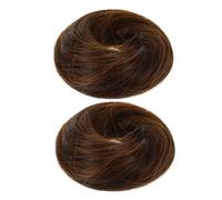 CALLARON 2Pcs Synthetic Hair Bun Extensions Natural Look Hairpiece Scrunchies for Elegant Updos Comfortable and Neat Hair Chignon Accessories for Parties Weddings and Daily Wear