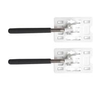 CALLARON 2pcs Telescopic Parking Card Holder Sticks for Car, Portable Handheld Toll Tag Holders in White and Black, Parking Garage Payment Rods for Easy Access and Car Supplies