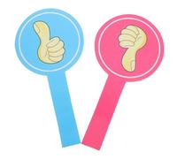 CALLARON 2pcs Thumbs up Thumbs down Paddles Student Response Paddles Foam Material Easy to Carry Visible Signs for Interactive Learning Activities Teacher and Student Use