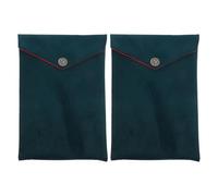 CALLARON 2pcs Tibetan Scripture Storage Bag Set, Velvet Religious Pouch in Dark Green, Temple Scriptures Organizer and Protective Bible Study Accessories for Travel and Home
