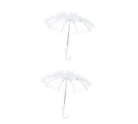 CALLARON 2pcs Vintage Embroidery Parasol for Wedding Material Romantic Style for Photo Props and Outdoor Events