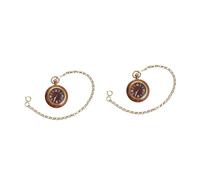 CALLARON 2pcs Vintage Style Mechanical Pocket Watch Quartz Necklace Watch Decoration for Everyday Wear Style