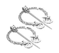 CALLARON 2pcs Vintage Viking Cloak Pin Antique Silver Brooches with Zinc Alloy Durability Multipurpose Retro Cinch Clips for Shawl Scarf Belt and Bag Accessories Cultural Tribute for Women