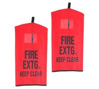 CALLARON 2pcs Waterproof Outdoor Fire Extinguisher Cover 6kg 32x58cm Dustproof Anti-freeze Protector with Window for Wall Mounted Fire Safety Equipment