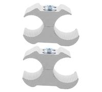 CALLARON 2pcs Wheelchair Accessories Pipe Clamp Connector Universal Pipe Clamp Wheelchair Parts Walker Cane Clip Walker Cane Holder Silver Aluminum Alloy