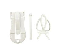 CALLARON 2pcs White Plastic Fixed Clamp for Bird Cage Easy to Install and Operate Veggie Feed Clips Practical Food Holder for Birds Supplies