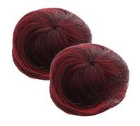 CALLARON 2pcs Wig Bun Hair Bag Accessories for Women Clip-bun for Weddings Travel and Daily Hairstyles Stylish Updo Hair Pieces