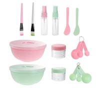 CALLARON 2sets Facial Mask Bowl and Stick Set for Diy Skincare Green Tool Kit Mixing Bowl Stirring Rod and Compressed Mask Paper for Beauty Routines