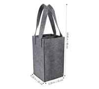 CALLARON 3 Pcs Felt Wine Carrier Felt Tote Bags Large Capacity Reusable Grocery Bags with Flexible Divider Simple Elegant Design Protect Wine Bottles for Thanksgiving and Birthdays