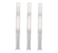 CALLARON 3 Pcs Refillable Lip Glaze Bottles with Brush Flocked and Silicone Tips Transparent Cosmetic Containers for Lip Gloss Liquid Foundation Travel and DIY Makeup Storage