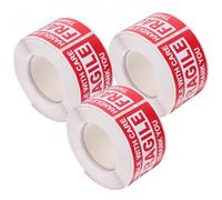 CALLARON 3 Rolls Fragile Stickers Bulk 250pcs Adhesive Warning Labels for Shipping Moving Packaging Fragile Goods Handling with Strong Removable Sticky Tags