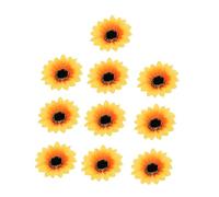 CALLARON 30 pcs Yellow Sunflower Hair Clips Alloy and Material Comfortable Hair Accessories for Weddings Parties Beach Daily Wear