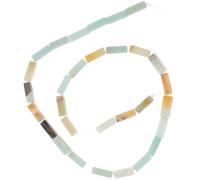 CALLARON 30pcs 4x13mm Natural Amazonite Rectangular Spacer Beads for DIY Jewelry Making, Loose Stone Beads for Bracelets and Necklaces Craft Supplies