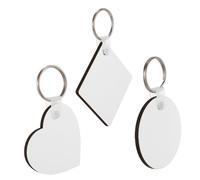 CALLARON 30pcs Keyring Blanks Keychains Sublimation Blank Keyring Key Tag for DIY