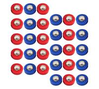 CALLARON 30pcs Mini Shuffleboard Pucks Tabletop Curling Rollers with Blue and Red Sliding Beads, Shuffleboard Game Accessories for Indoor Family Leisure and Party Use