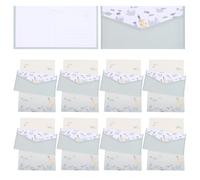 CALLARON 36pcs Cartoon Animal Plant Writing Paper and Stationery Envelope Set, 4 Sets with 3 Envelopes + 6 Sheets Each, White Letter Paper for Wedding Invitations and Personal