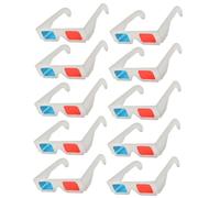 CALLARON 3D Glasses 10-Pack Cardboard Anaglyph Eyewear for Movies and Games Compatible Home Theaters Optimal 3D Viewing Experience