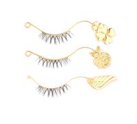 CALLARON 3pairs Eyelash Separator Tool Magnetic False Lashes Manicure Supplies Lash Clamp Tool Professional Eyelash Wearing Assistant
