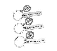 CALLARON 3pcs Adorable Lettering Design Unique Keychain Pendant for Friends and Couples Fashion Bag Hanging Ornament Included
