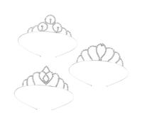 CALLARON 3pcs Bridal Rhinestone Crown Tiara Jewelry for Weddings Festivals Parties Sparkling Crystal Headdress for Brides present for Special Occasions