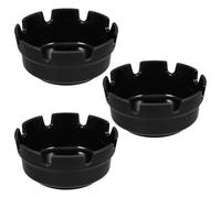 CALLARON 3pcs Car Ashtray Decorative Ashtray 4 Inch Diameter Sturdy Plastic Built to Last Safe and Firm Sl lack Finish for Bars and Outdoor Use