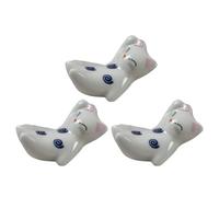 CALLARON 3pcs Cartoon Chopstick Rest Table Chopstick Holders Ceramic Animal Shape Chic Lovely Design Prevents Tableware Getting Dirty for Dinner Table and Homes