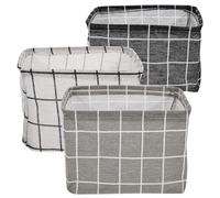 CALLARON 3pcs Desktop Storage Basket Set, Folding Cloth Organizer for Office and Dorm, Multi-function Sundries Holder with Clean Contemporary Design, for Keys and Home Sundries