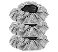 CALLARON 3pcs Double-Layer Waterproof Foil Hair Shower Caps for Deep Conditioning and Thermal Spa, Reusable Aluminum Foil Heat Caps Suitable for Hair Coloring, Perm, and Shower Use