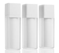 CALLARON 3Pcs Empty Cosmetic Bottle 30ml Cosmetic Refillable Bottle Airless Lotion Cream Pump Bottle Plastic Cream Pump Bottle Lotion Dispenser for Travel 12.4 x 3.6 x 3.6cm