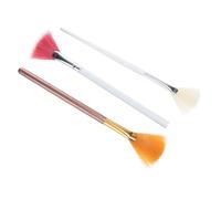 CALLARON 3pcs Fan-shaped Highlight Brush Makeup Cosmetic Applicators for Face Makeup Brushes for Home Use