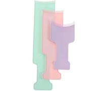 CALLARON 3pcs Hair Highlighting Kit Small Purple, Medium Pink, Large Green Dyeing Boards Paddle Set for Professional Hair Foiling and Coloring Tools