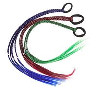 CALLARON 3pcs Headband Hair Rope Braided Wigs for Women Elastic Hair Extensions Synthetic Ponytail Extension for Daily Wear and Parties