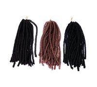 CALLARON 3pcs Lightweight Braided Wig Pigtails for Costume Parties Masquerades African Style Dreadlocks for All Skin Tones Face Shapes