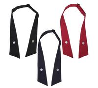CALLARON 3pcs Pre-tied Criss-cross Bow Tie Set for Women, Adjustable Polyester Ladies’ School Uniform Neckties in Wine Red, Dark Blue, and Black for Formal, Cosplay, and Party Accessories