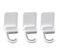 CALLARON 3pcs Punch Free Mop Hooks Self-Adhesive Holder Wall Mounted Design Abs Silicone Heavy Duty Loading White for Bathroom and Kitchen