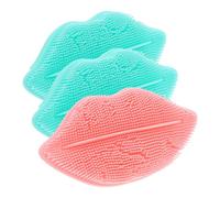 CALLARON 3pcs Silicone Lip Brush for Face Exfoliator Lip Exfoliator Scrub Brush Mini Exfoliating for Facial Clean Random Color