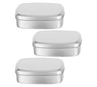 CALLARON 3pcs Soap Box with Lid Versatile Containers 100ml Aluminum Portable Convenient to Store and Carry Handmade Soap Holder for Home Decoration