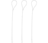 CALLARON 3pcs Stainless Steel Gate Pull Latch Cable with Long Flexible Cord for Convenient Installation Sturdy Silver Gate Lever Latch Security