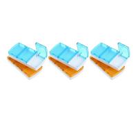 CALLARON 3sets 2pcs Box Portable Medicine Organizer Case Travel Storage Container with Individual Compartments for Daily Use and Scheduling Elders 2pcs*3