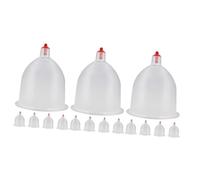 CALLARON 3sets 5pcs Reusable Plastic Cupping Cups for Body Massage Convenient Cupping Therapy Devices for Improved Blood Flow and Muscle Relaxation at 5pcs*3