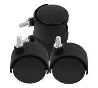 CALLARON 4 Pcs Swivel Desk Chair Wheels M8*13mm Double Wheel Castors 360° Rotation Replacement Casters for Office Chairs and Cabinets, Suitable for Hardwood Floors and Bookshelves