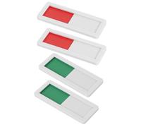 CALLARON 4 Pieces Door Privacy Signs Sliding Indicator 3x7cm White No Text Vacant Occupied Status Office Meeting Room Door Signs for Conference and Bathroom
