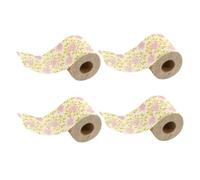 CALLARON 4 Rolls Floral Printed Toilet Paper Rose Pattern Decorative Bathroom Tissue for Home Decor Holiday Essential Elegant Hand Towel Napkin for Parties and Gatherings