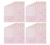 CALLARON 4 Sets A5 Floral Animal Stationery Paper and Invitation Envelopes Set Creative Letter Writing Paper Kit with 3 Envelopes and 6 Lined Sheets for Personal and Office Correspondence