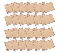 CALLARON 48pcs Vintage Kraft Paper Envelopes with Lined Writing Stationery Set for Airmail Letters, Wedding Invitations, and Greeting Cards - Small Brown Square Mail Envelopes for Office