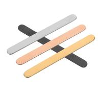 CALLARON 4pcs Adjustable C-Shaped Mirror Polished Stainless Steel Ring Blanks Narrow Band DIY Finger Rings Strips for Jewelry Making in Black, Gold, Rose Gold, and Steel Colors Suitable